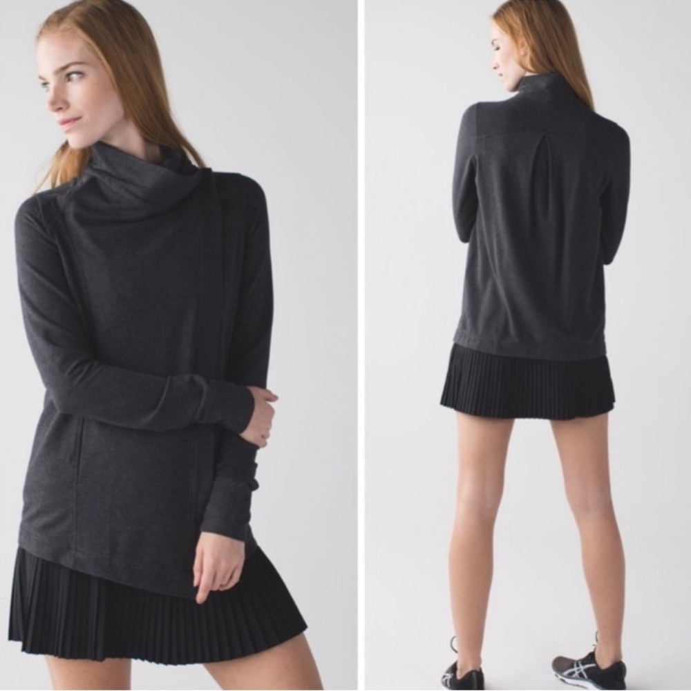 Lululemon Coast Wrap/ Heathered Mod Black size 4
